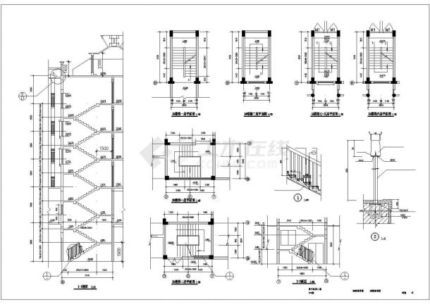 某地六层框架结构商住楼建筑设计施工图-图二