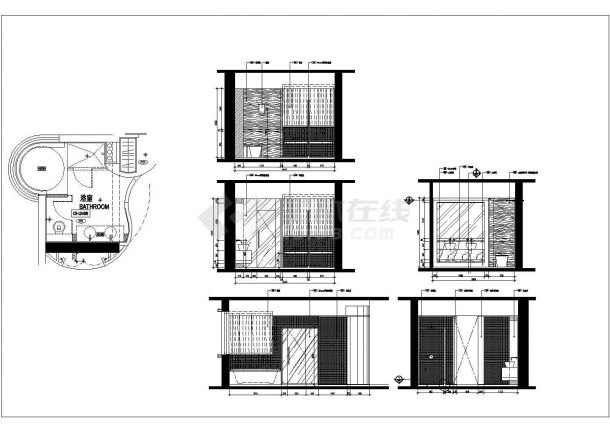 杭州东方润园样板房装修设计施工图-图二