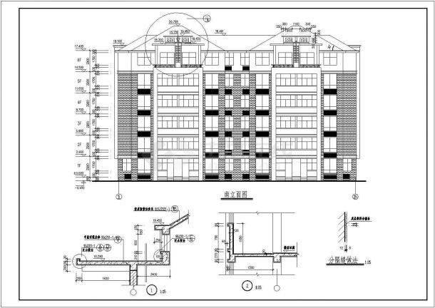 某地5层砌体结构住宅楼建筑施工图-图二