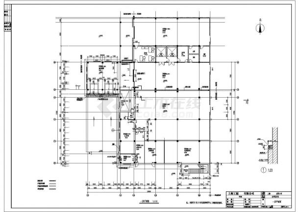 某仓库扩建收发区建筑设计施工图纸-图一