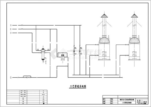 常用压锅炉房采暖设计cad施工方案图纸-图二