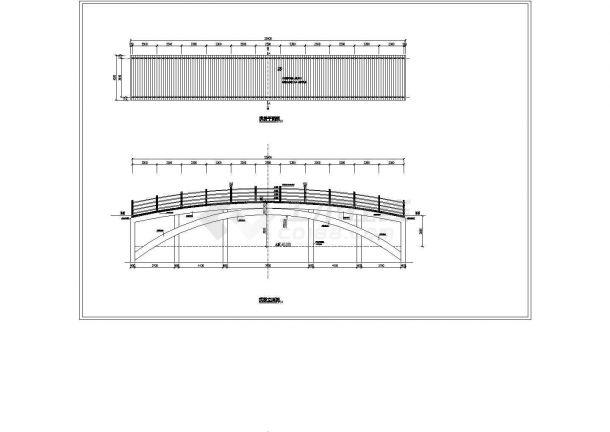 某地1-45米石拱大桥结构施工图纸-图二