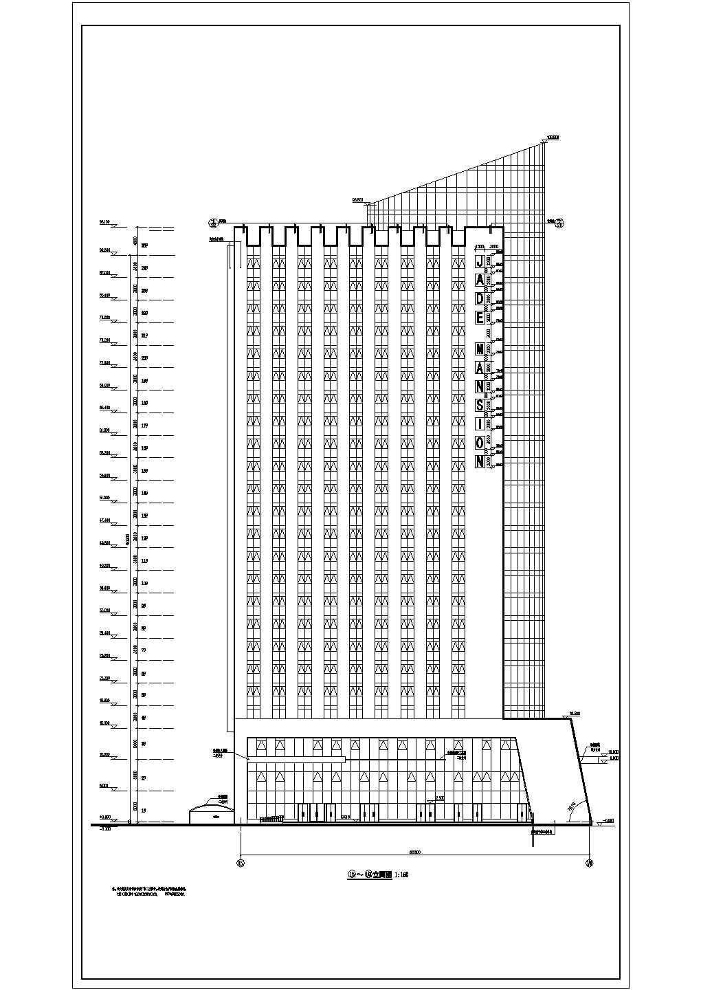 某地25层框架剪力墙结构宾馆酒店建筑设计施工图