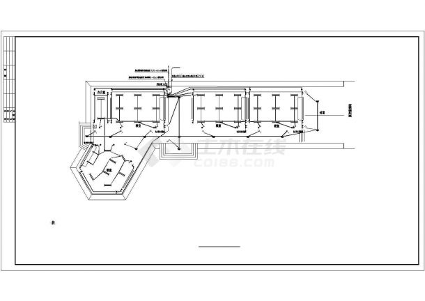 实验中学教学楼电气设计CAD施工图-图二