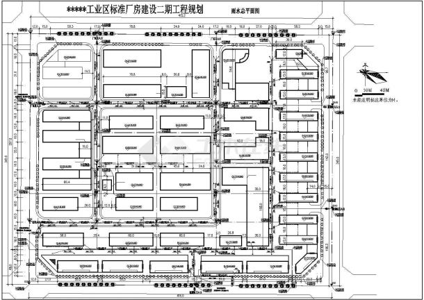 某工业区标准厂房建设工程规划平面布置图-图一