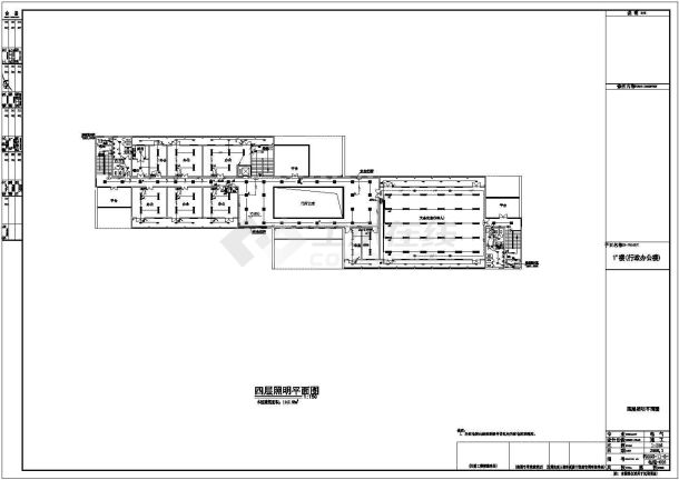 学校行政办公楼电气设计CAD施工图-图二