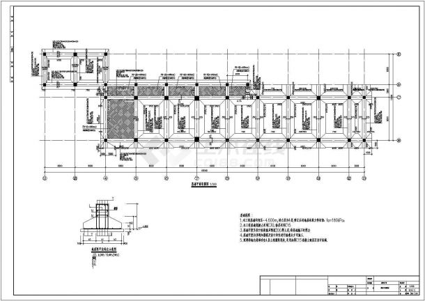 某地5层框架结构双氧水厂房结构部分施工图纸-图一