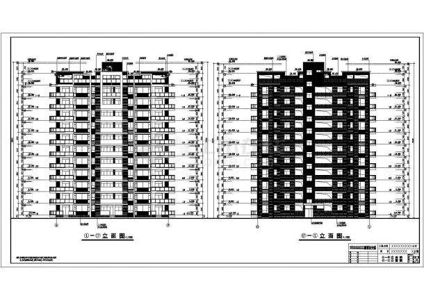 某小区11层框剪结构住宅楼建筑设计方案图-图一