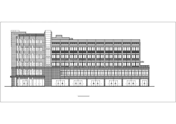 某地6层框架结构酒店建筑方案设计图-图一