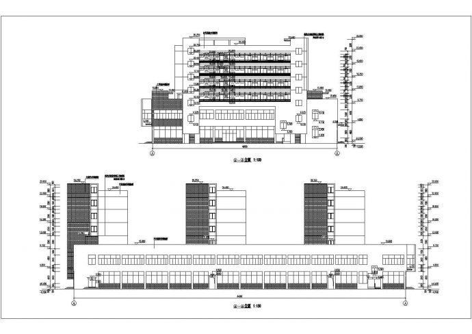 某地六层框架结构综合宿舍楼建筑设计方案图_图1