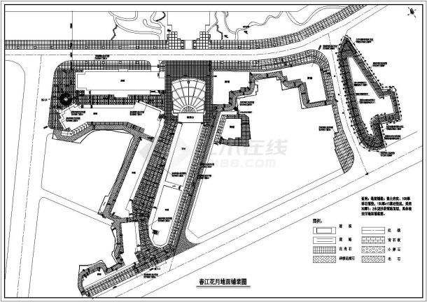 某地仿古商业街景观规划设计施工图-图二