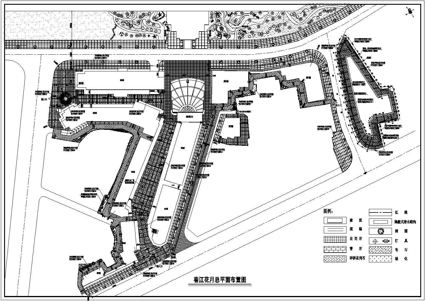 某地仿古商业街景观规划设计施工图