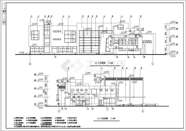 某地三层框架结构九班幼儿园建筑施工图-图一