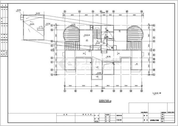 某高层住宅楼电气cad设计施工图纸（附弱电系统图纸）-图二