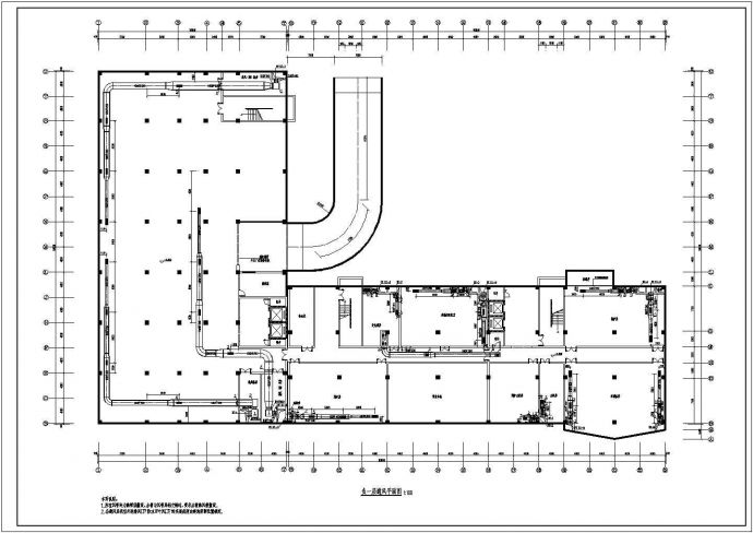六层综合楼空气水中央空调通风设计图纸_图1