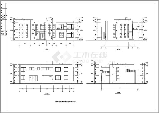 二套豪华型别墅建筑设计方案全套CAD详图-图二