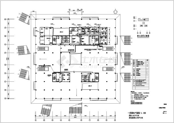 广东某大学图书馆弱电气设计CAD施工图-图二
