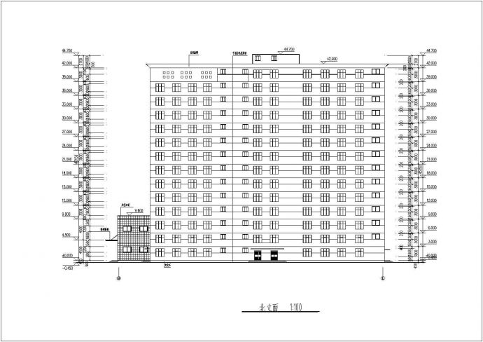 某15层框架综合办公楼建筑设计方案图_图1