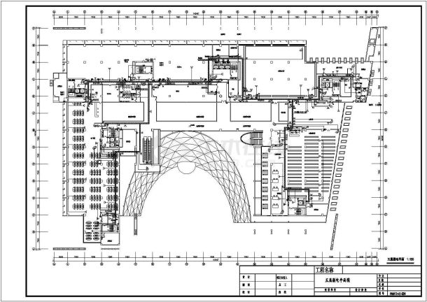某图书馆弱电气设计CAD施工图纸-图一