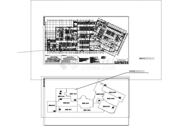 酒店建筑设计方案与施工全套CAD图纸-图一