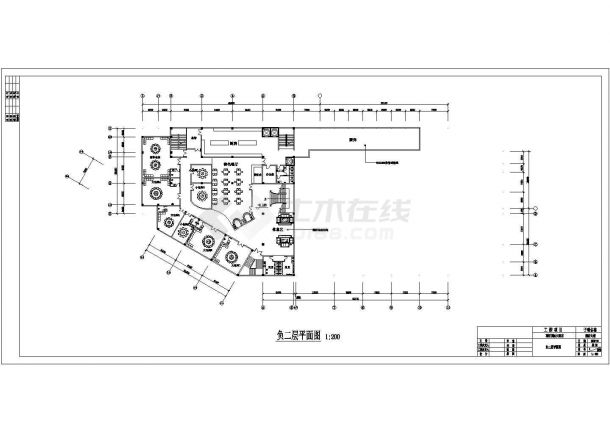 酒店建筑施工与设计方案全套CAD平面图-图二