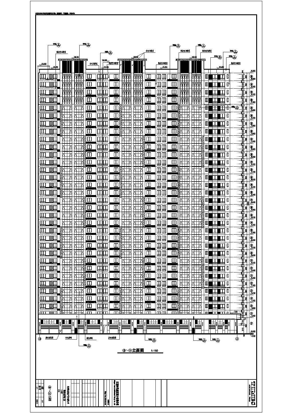 漳州市南昌路33层住宅建筑设计施工图