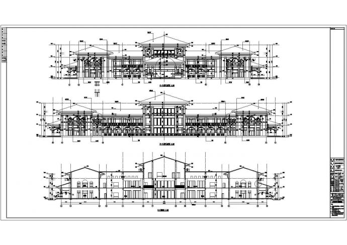 某地多层框架结构接待中心建筑设计施工图_图1