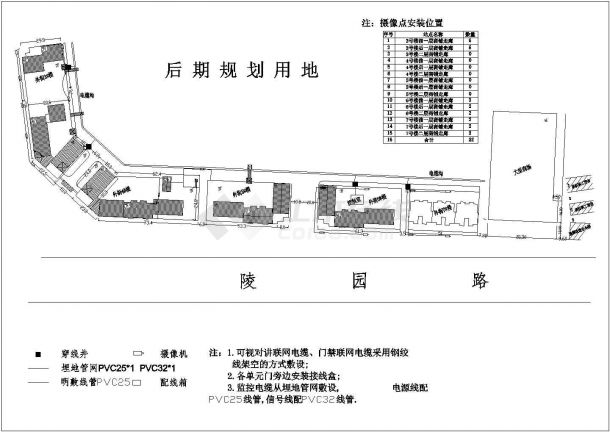 比较经典的智能化小区系统cad设计图-图二