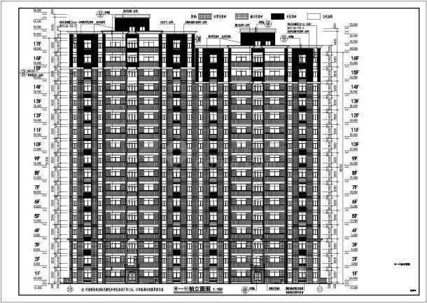 某地区某17层住宅楼建筑设计施工图-图二