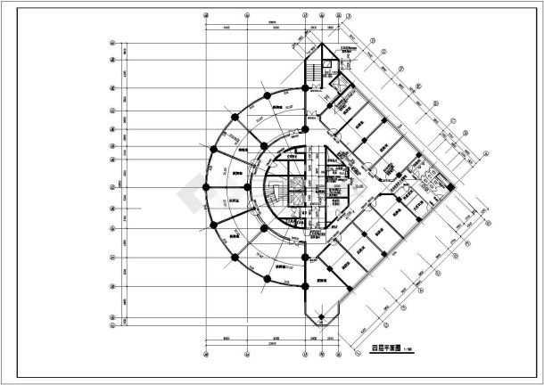 某二十二层大酒店建筑方案全套CAD图纸-图二