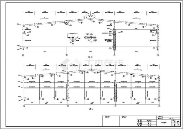 某地单层多跨钢结构厂房全套结构施工图-图二