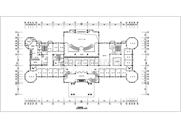 某高层酒店建筑设计方案全套CAD平面图-图二
