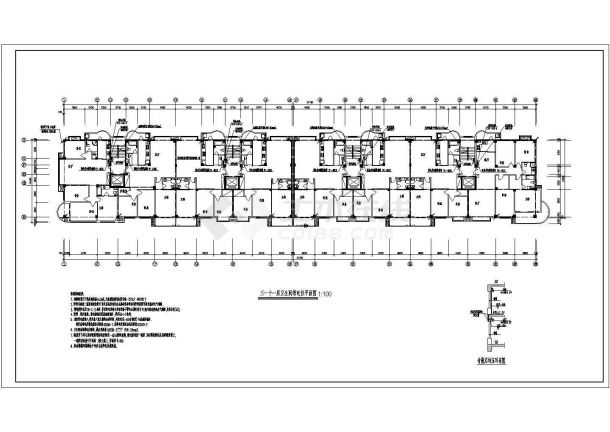 某地区11楼商住楼2#电气施工图（共12张）-图二