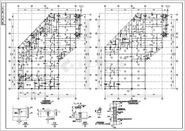 某地区底框结构住宅楼结构设计施工图-图一