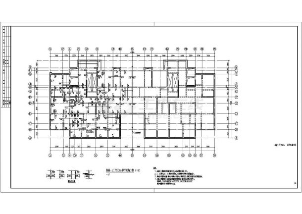 33层剪力墙结构局部错层住宅结构施工图-图二