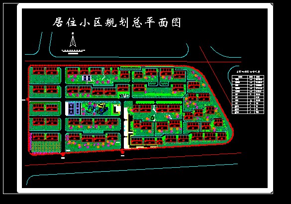 居住小区规划总平面图_图1