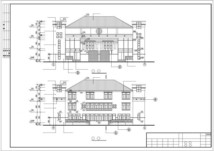 广州奥迪花园双连别墅建筑设计CAD施工图_图1