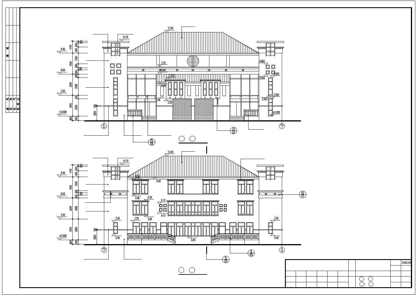 广州奥迪花园双连别墅建筑设计CAD施工图