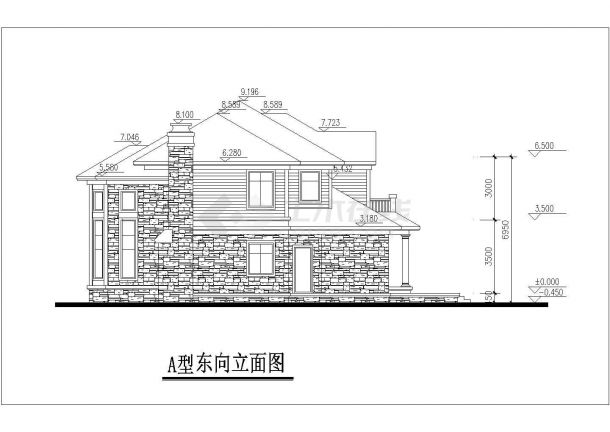 湖北田野股份有限公司二层独栋别墅方案设计CAD施工图-图一