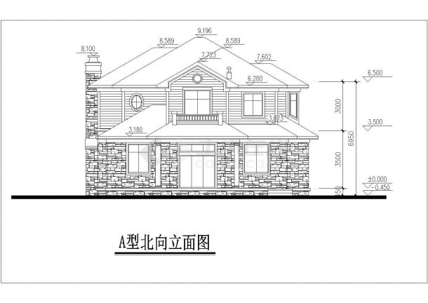 湖北田野股份有限公司二层独栋别墅方案设计CAD施工图-图二