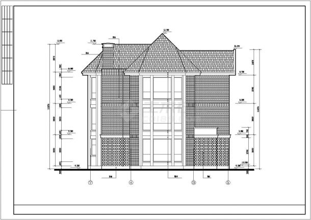 某地区达华庄园别墅建筑设计CAD施工图纸-图一