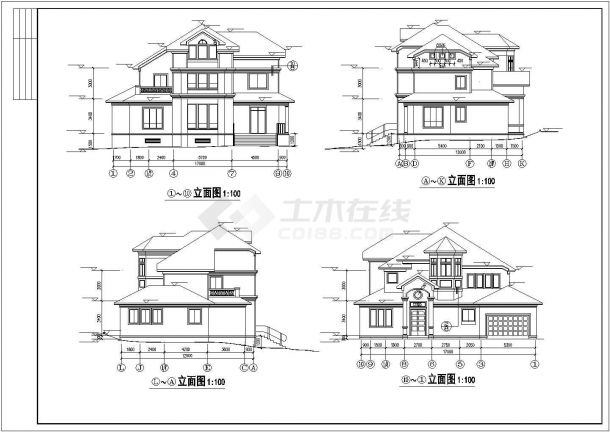 某地区东阳别墅详细建筑设计CAD施工全套图-图一