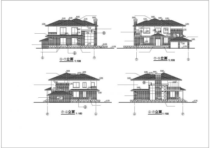 某地区独栋别墅详细建筑设计CAD施工图_图1