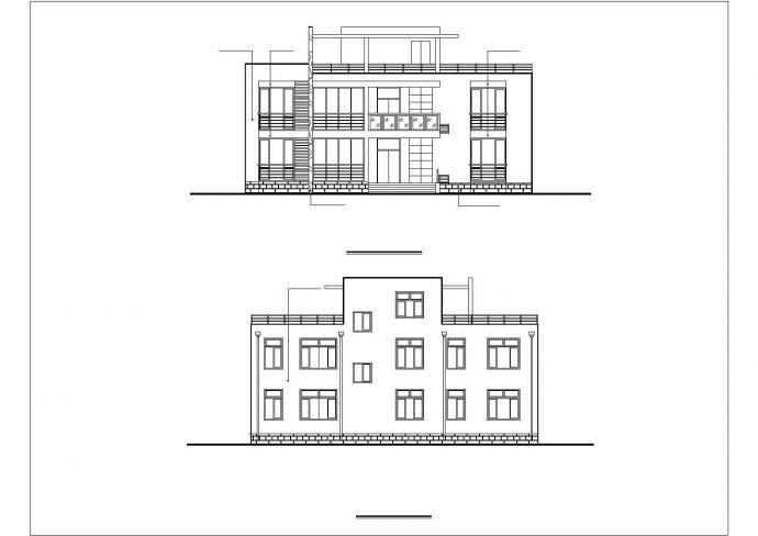 二层砖混结构城镇小住宅建筑方案图纸_图1