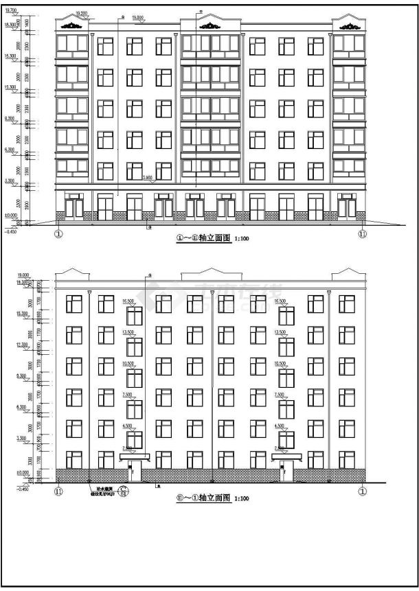 某地区某六层楼廉租房建筑设计施工图-图一