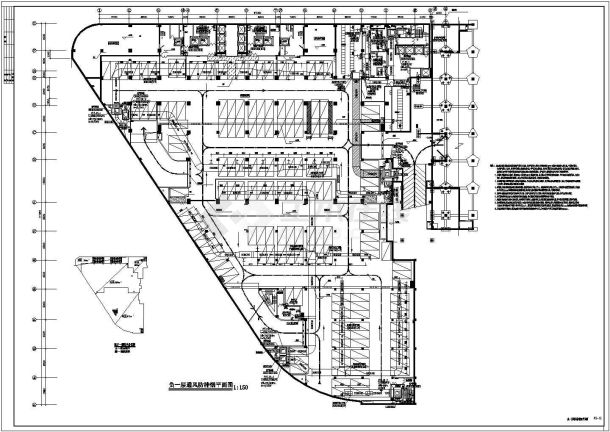 江门某大厦地下车库通风防排烟系统设计图-图二