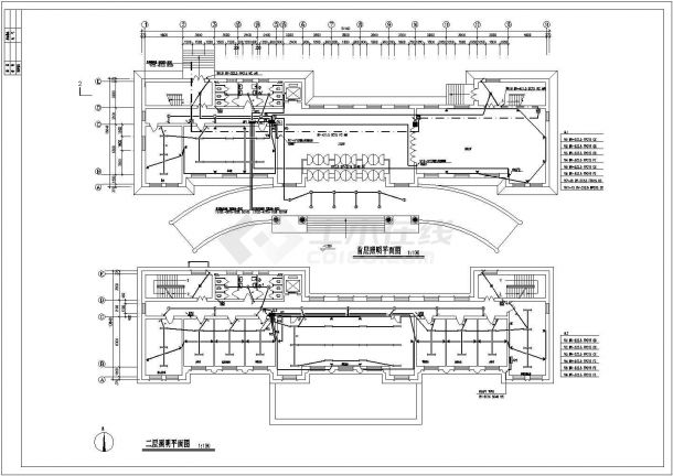 某地区市海关办公大楼电气CAD图-图二