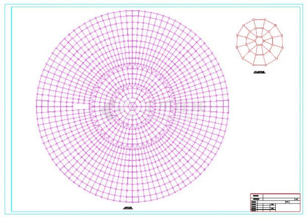 106米跨双层球壳结构施工图-图一