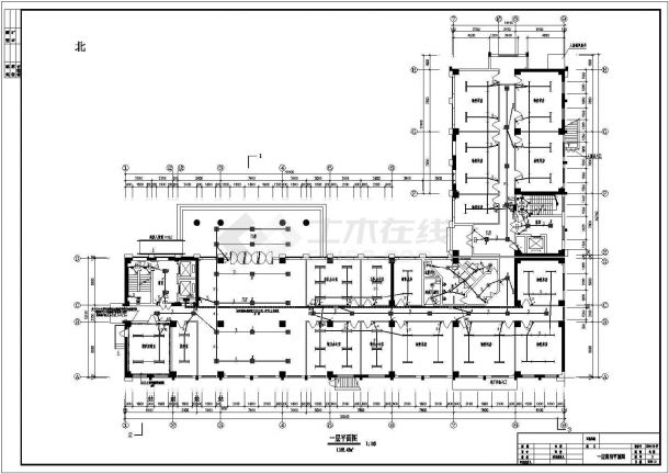 商业办公楼全套电气设计施工CAD图纸-图一