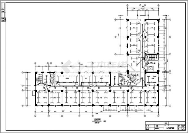 商业办公楼全套电气设计施工CAD图纸-图二